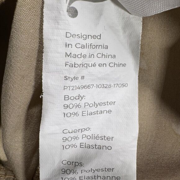 Fabletics Women's Iggy Woven Logo Elastic Waist Pants JM3 Sandy Brown Large - Picture 6 of 8